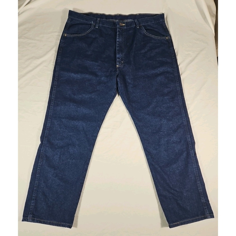 Wrangler Men's Jeans Size 40x29 Blue Dark Wash Regular‎ Fit Straight Leg